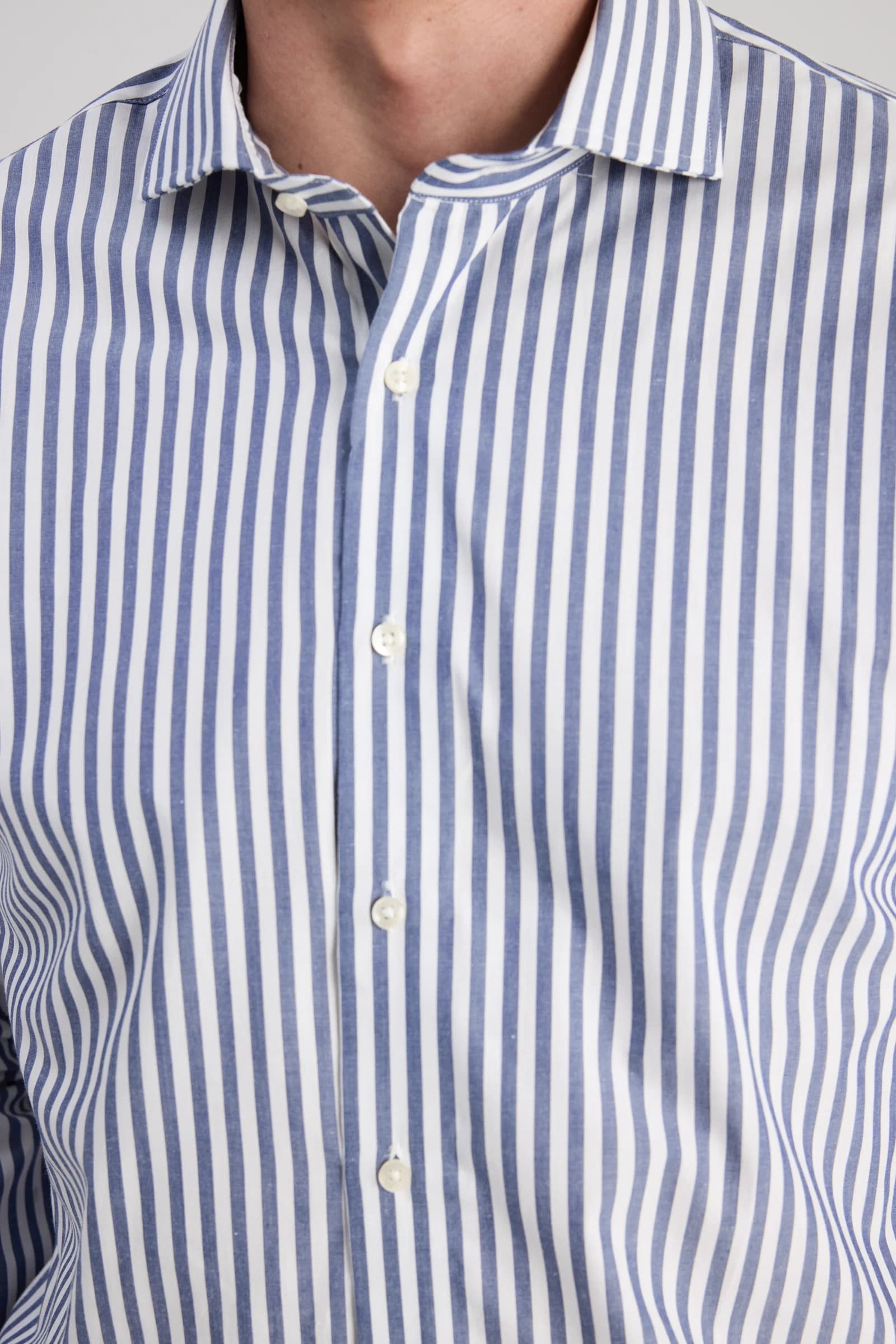 Ds Damat Slim Fit Lacivert Çizgili Gömlek görsel 2